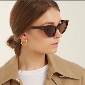 Havana Lily Cat Eye Sunglasses, Saint Laurent